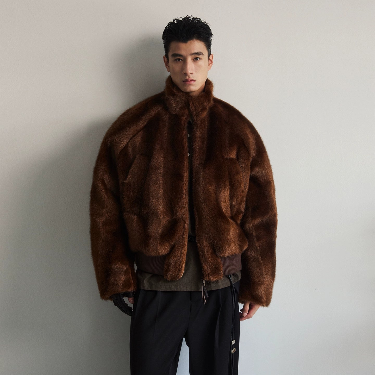 VelvetPelt Oversized Faux Fur Jacket