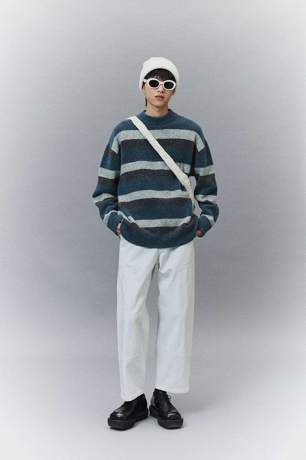 Tri-Color Stripe Sweater