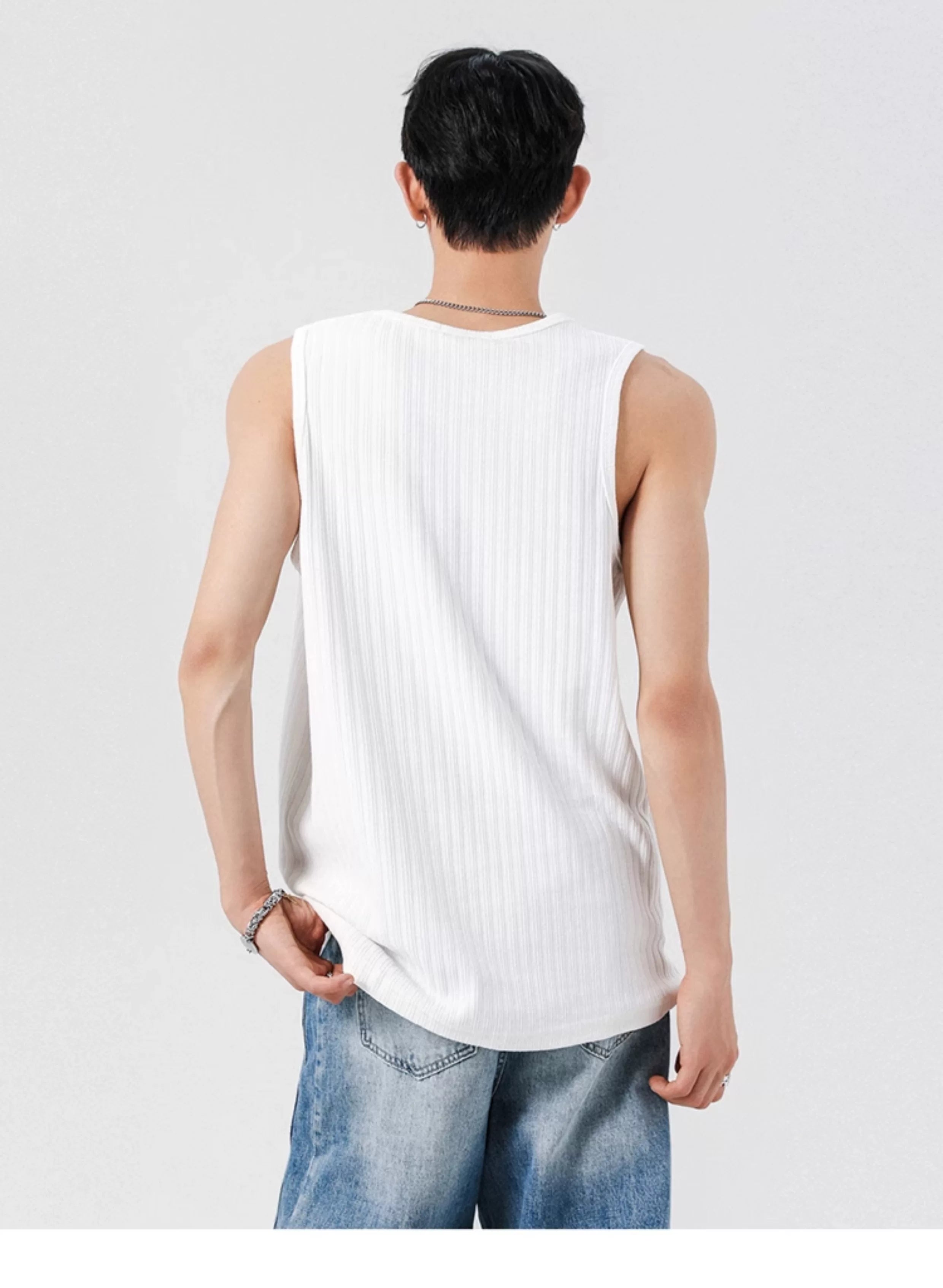 Ribbed Core Longline Tank Top