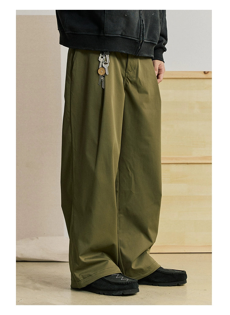 Army Green Loose Cargo Pants