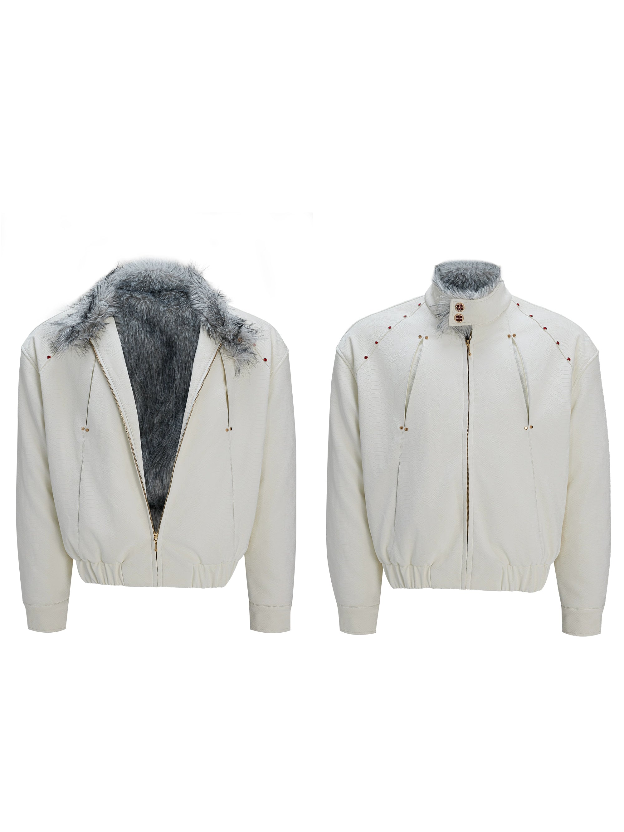 Frosted Dreamscape Faux Fur Jacket