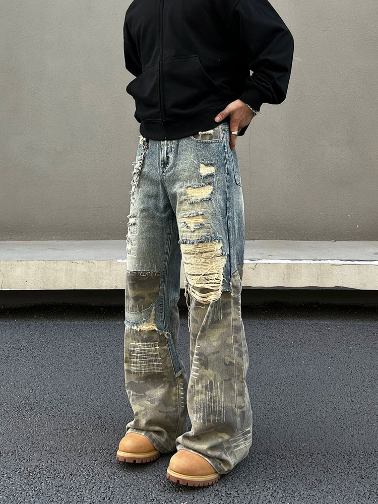 Urban Relic Patchwork Cargo Jeans