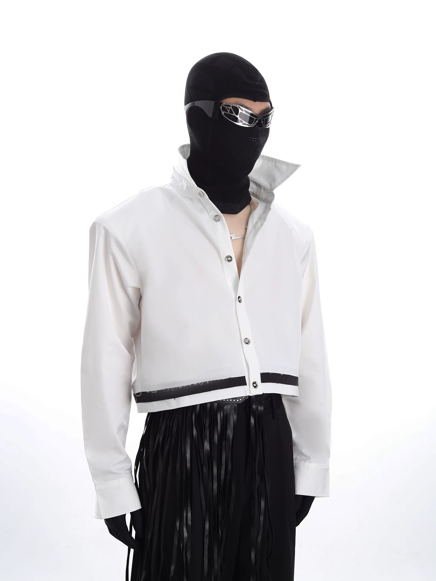 Crowned Relic Monochrome Cropped Jacket