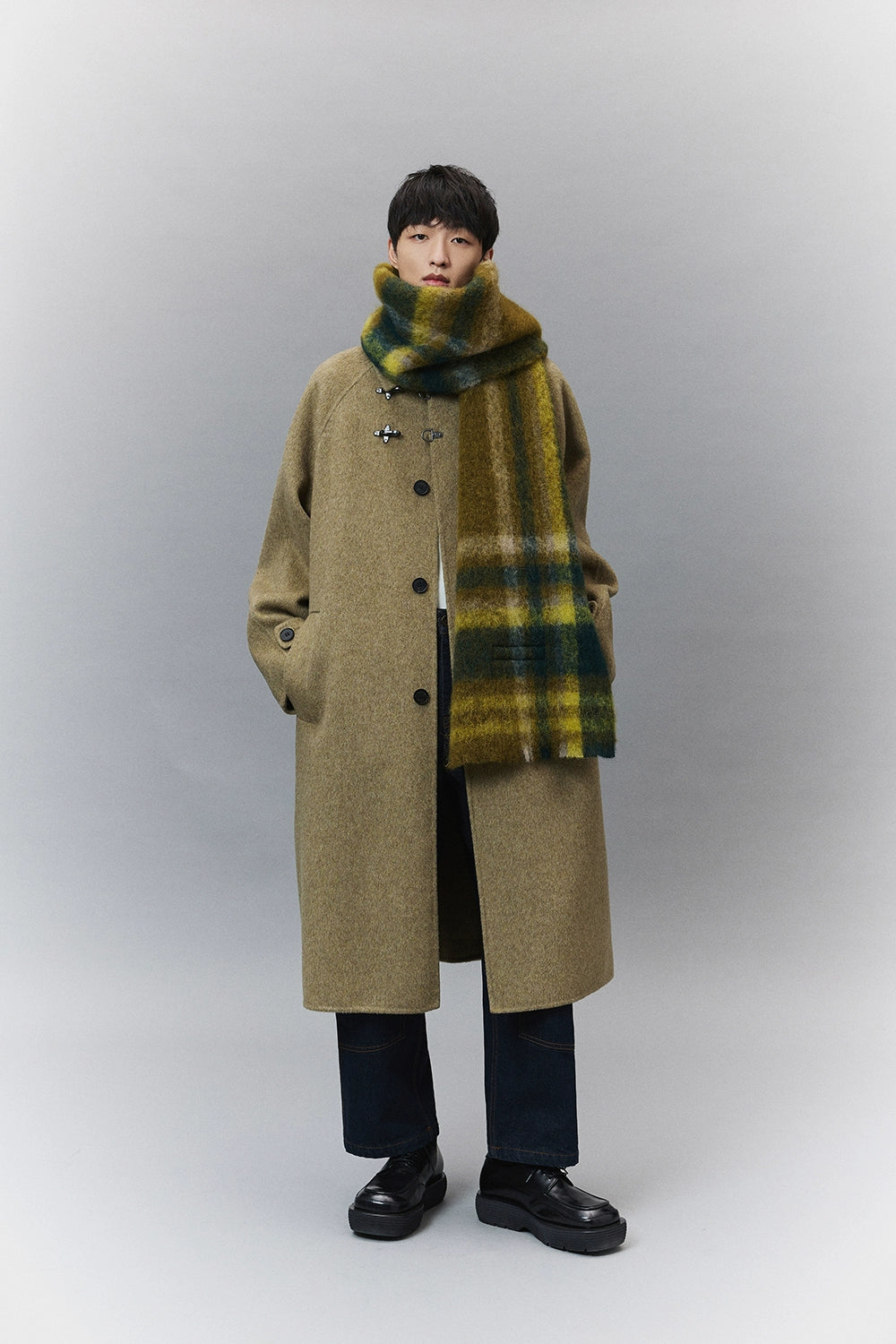 Wool Double-Faced Classic Balmacaan Coat