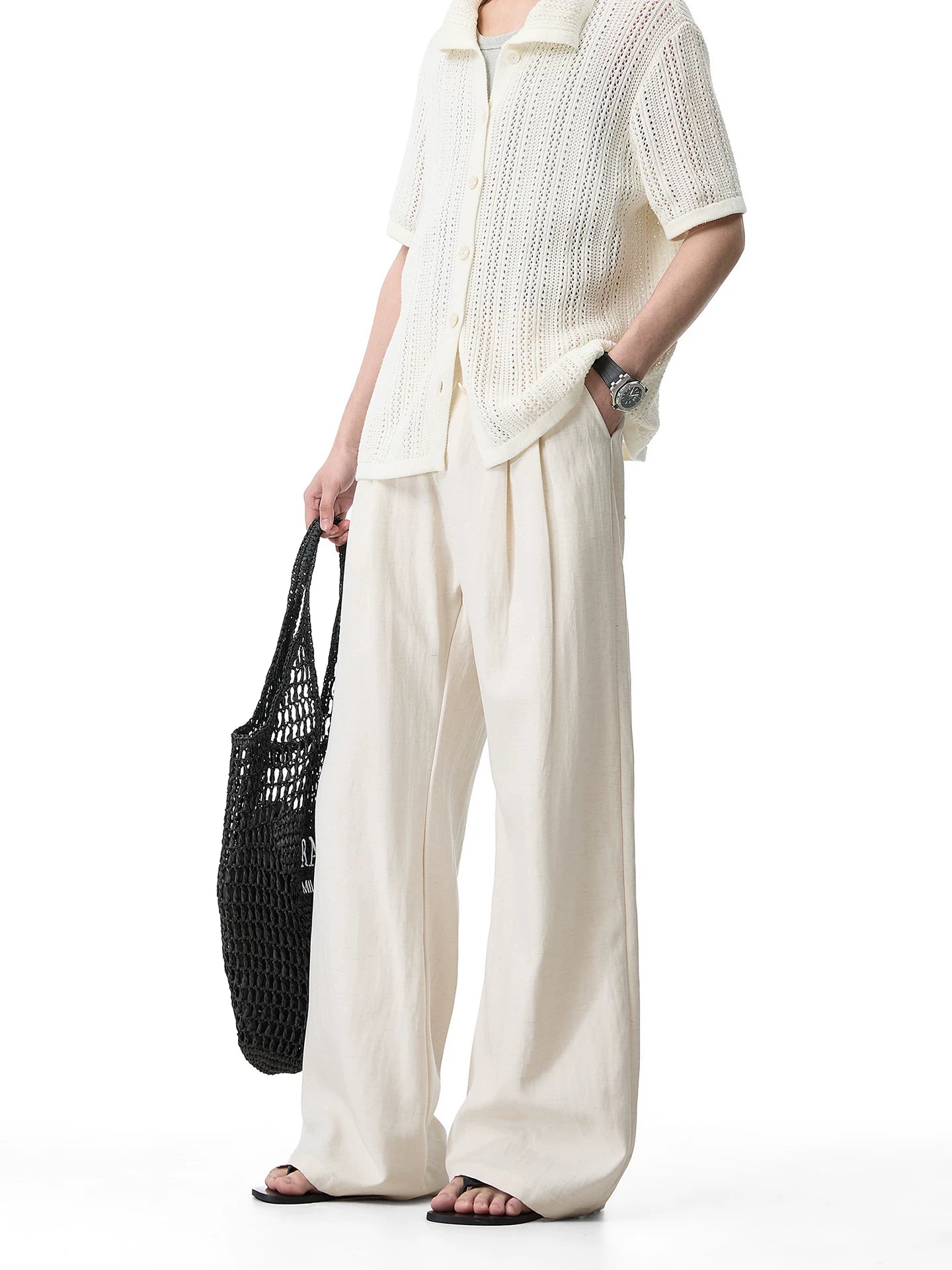 Soft Drift Wide-Leg Trousers