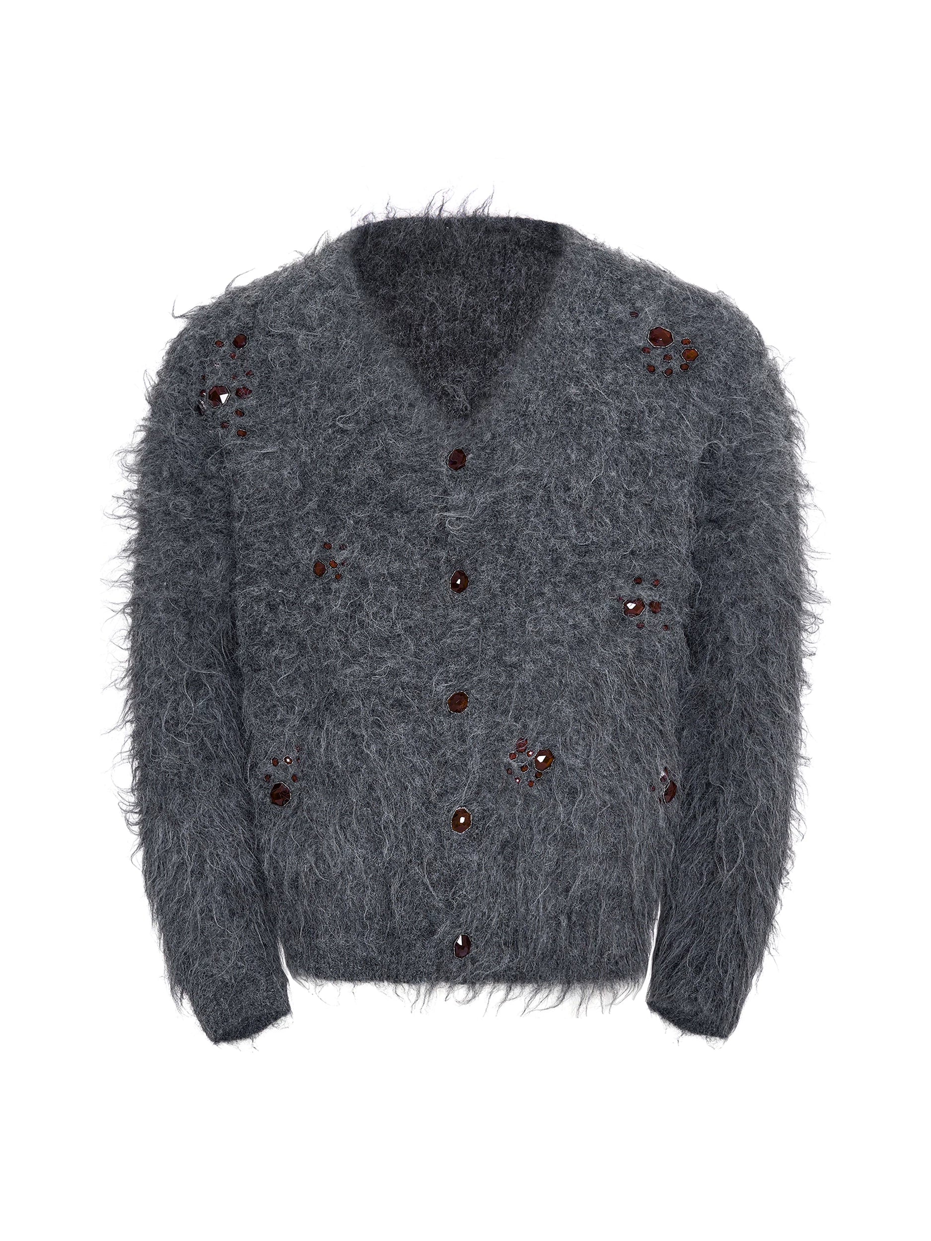 Blizzard Faux‑Fur Holiday Cardigan