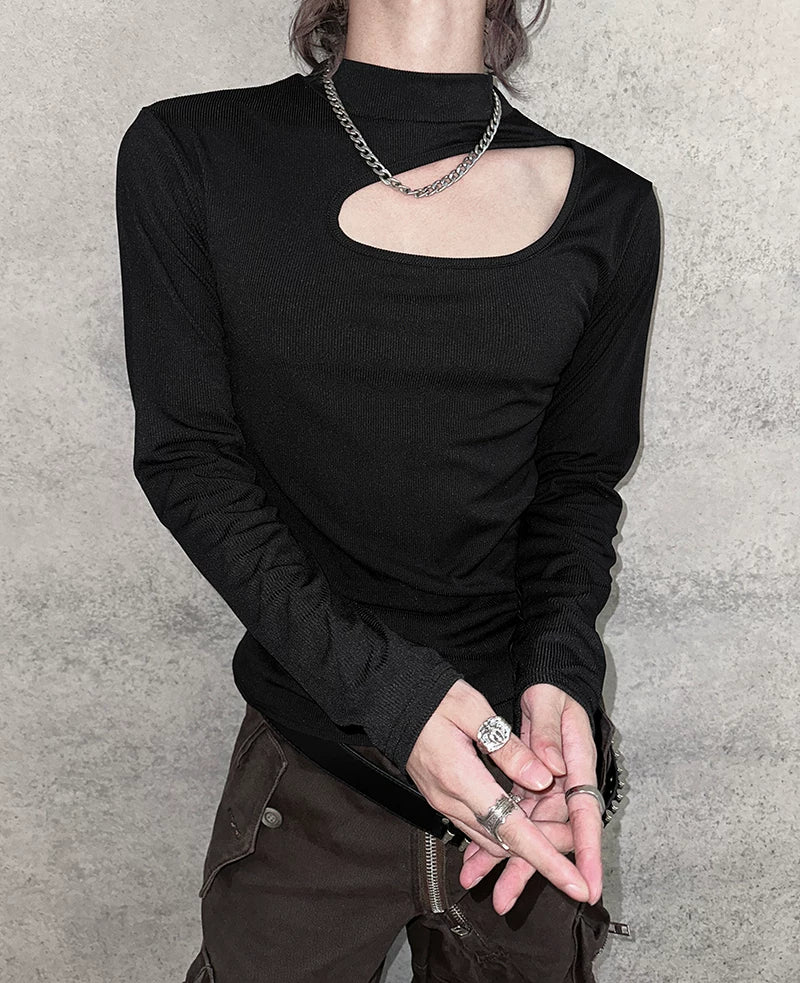 Midnight Aperture Cutout Top