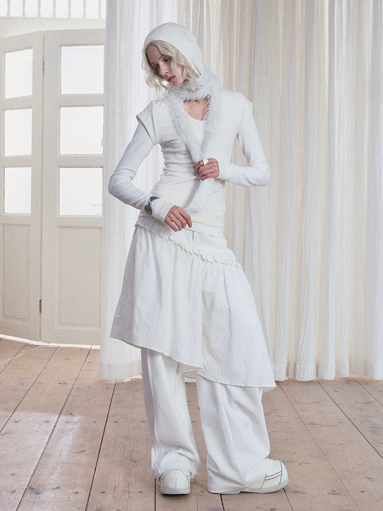 Two Layered Hooded Top