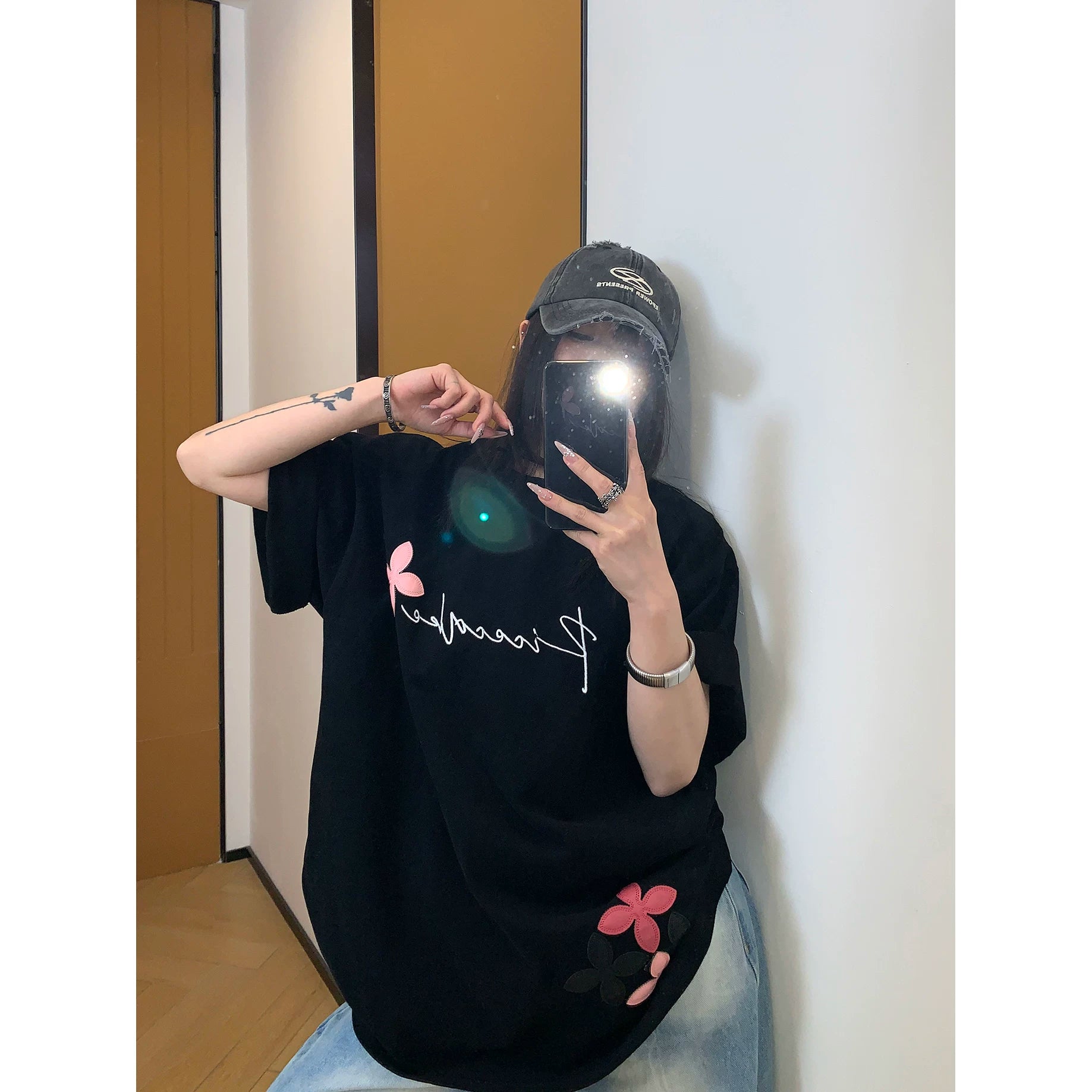 Blossom Script Oversize Tee