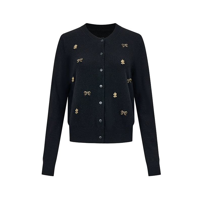 Wool Embellished Cardigan