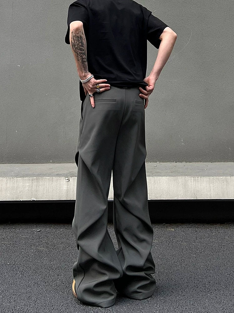 Graphite Drape Wide Trousers