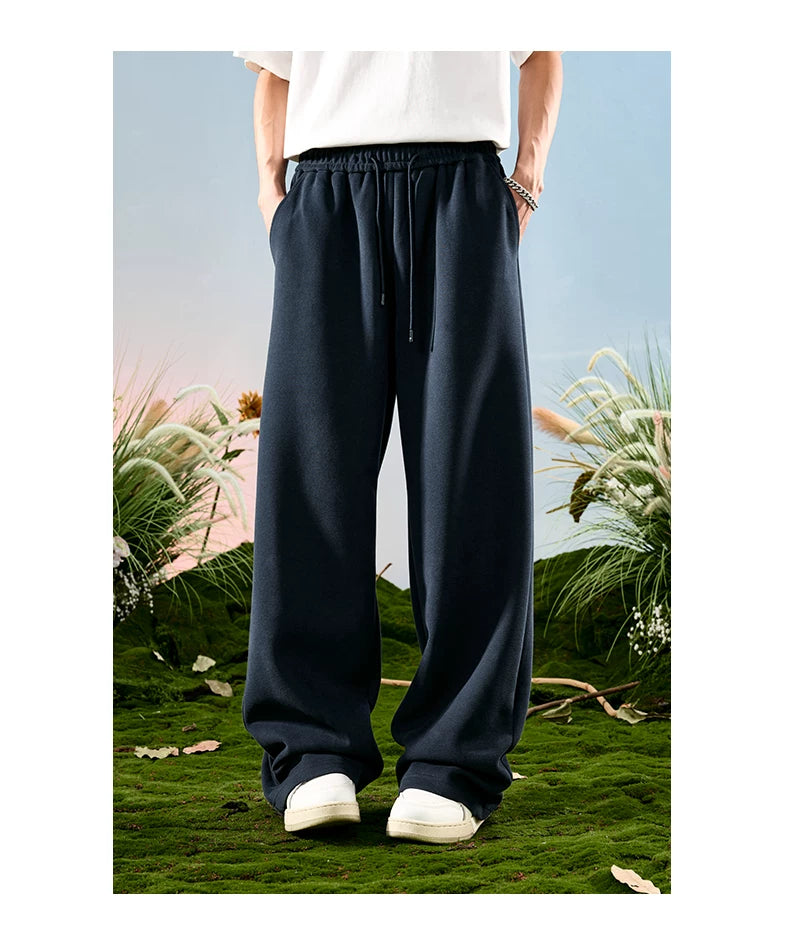 American Drawstring Relaxed Wide-Leg Sweatpants