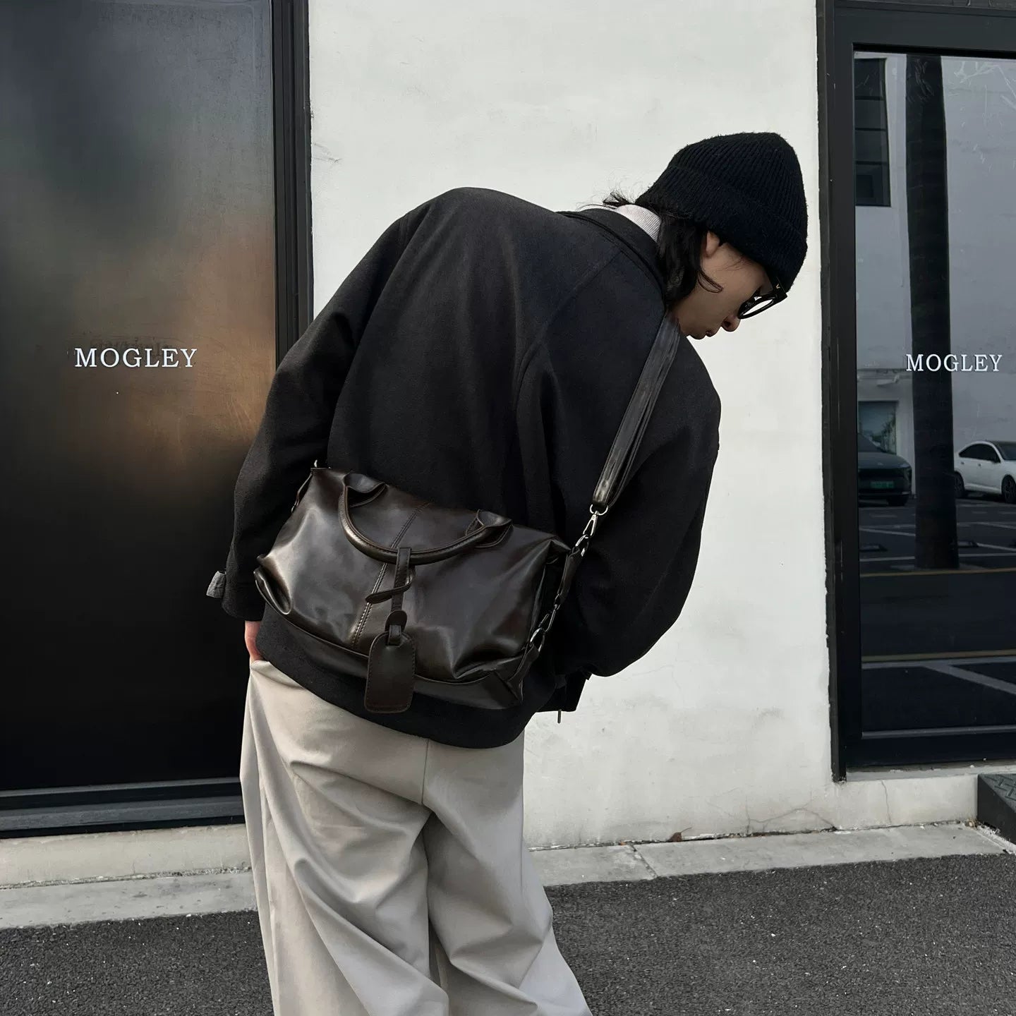 Midnight Transit Leather Weekender