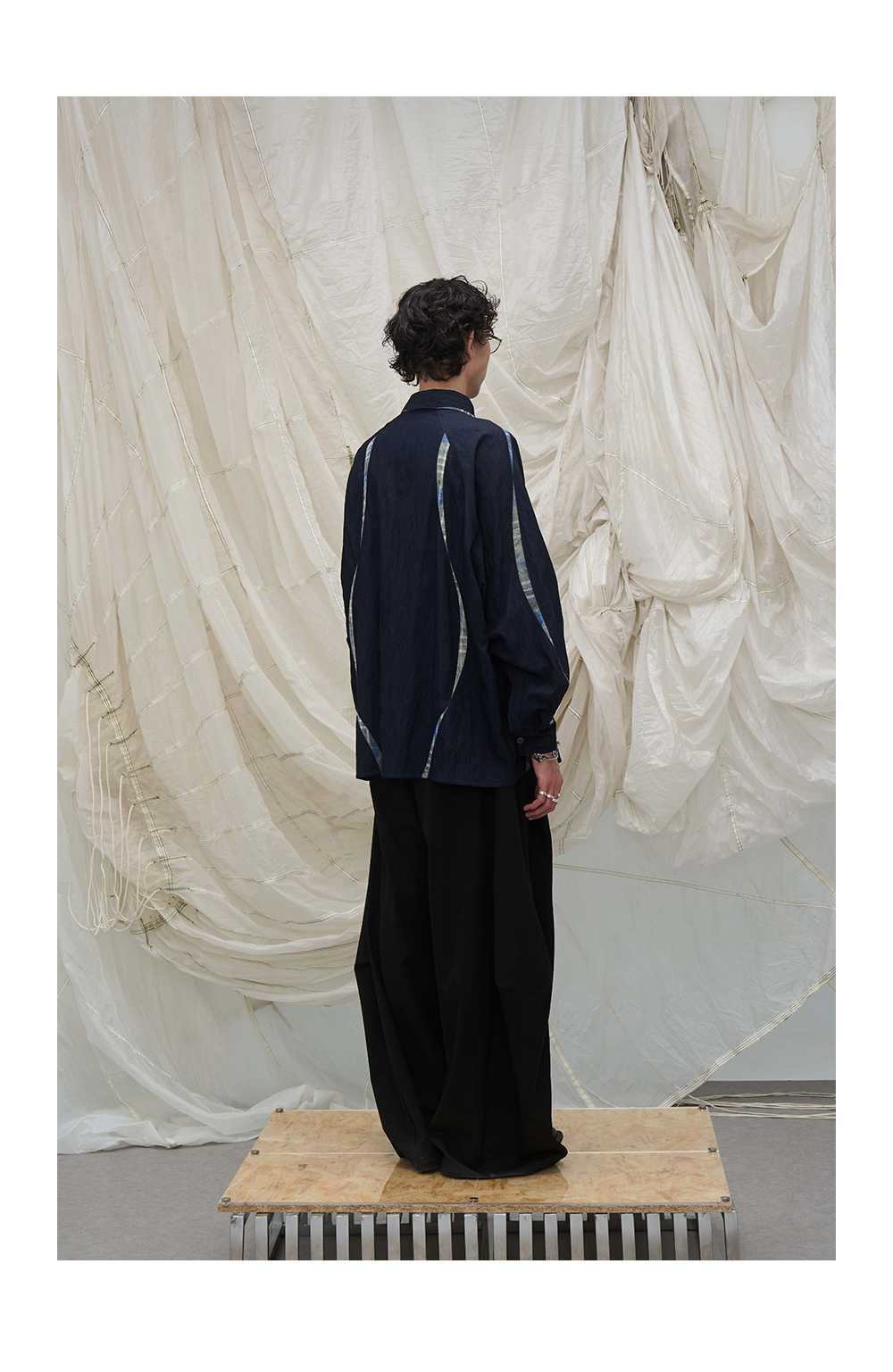 Architectural Pleated Leg Trousers