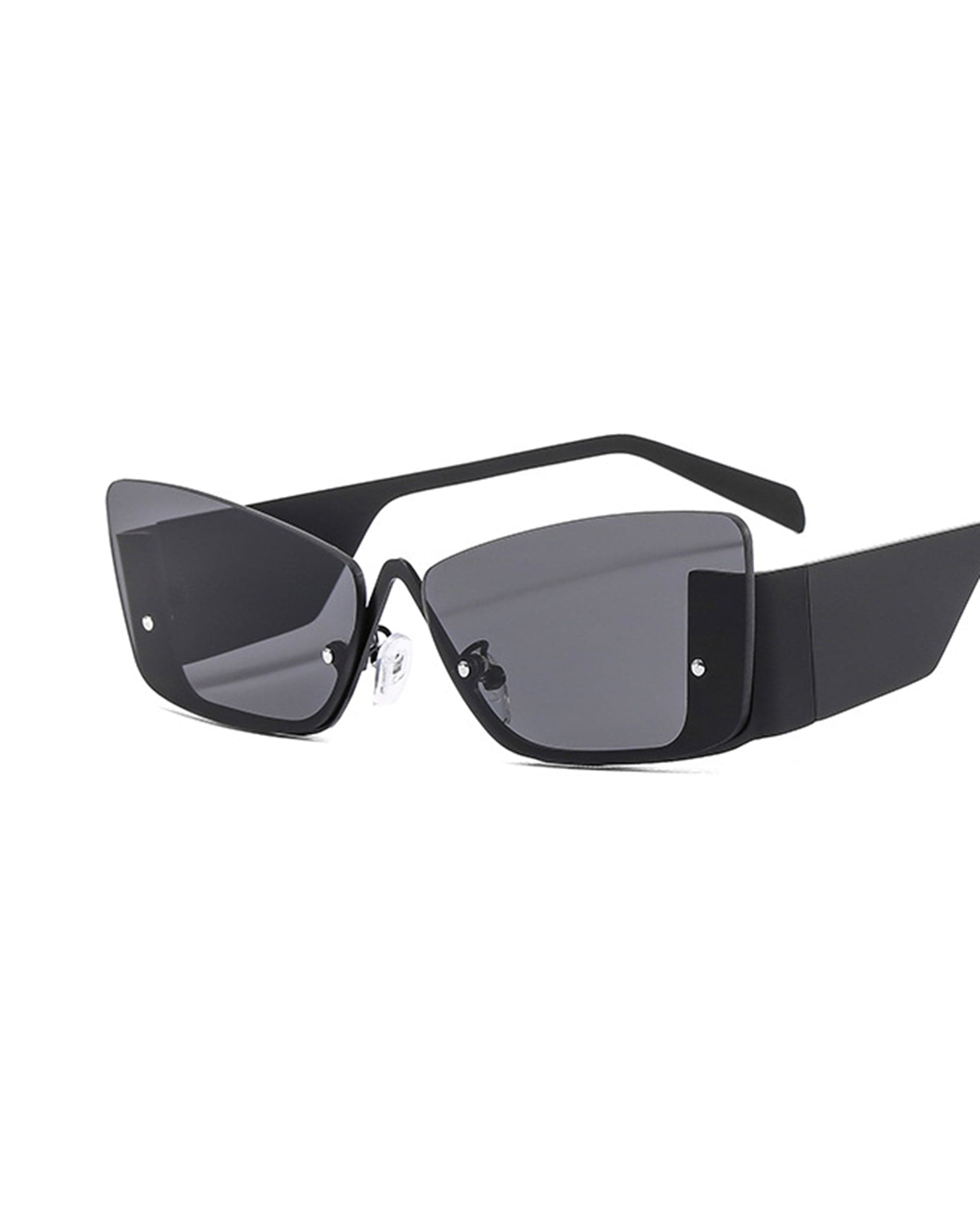 Angular Half-Frame Shield Sunglasses - view 5