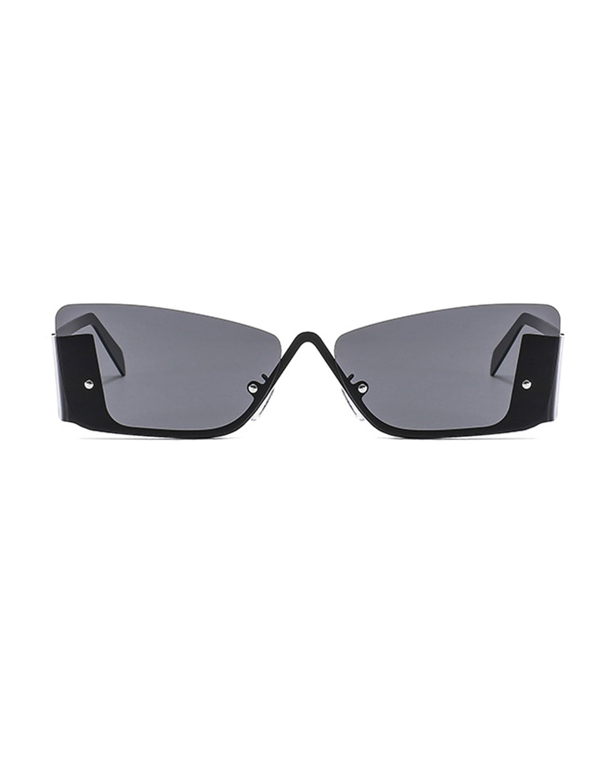 Angular Half-Frame Shield Sunglasses - view 4