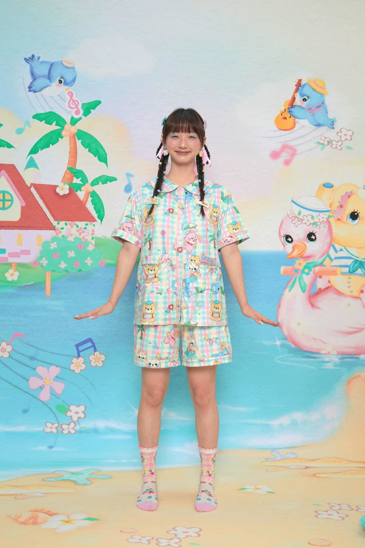 Sweet Animal Paradise Summer Pajama Set