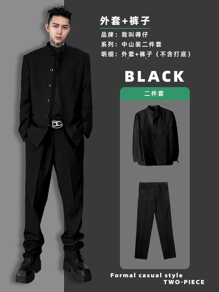 Concrete Gallery Minimalist Jacket and Ankle‑Cut Pants Setup