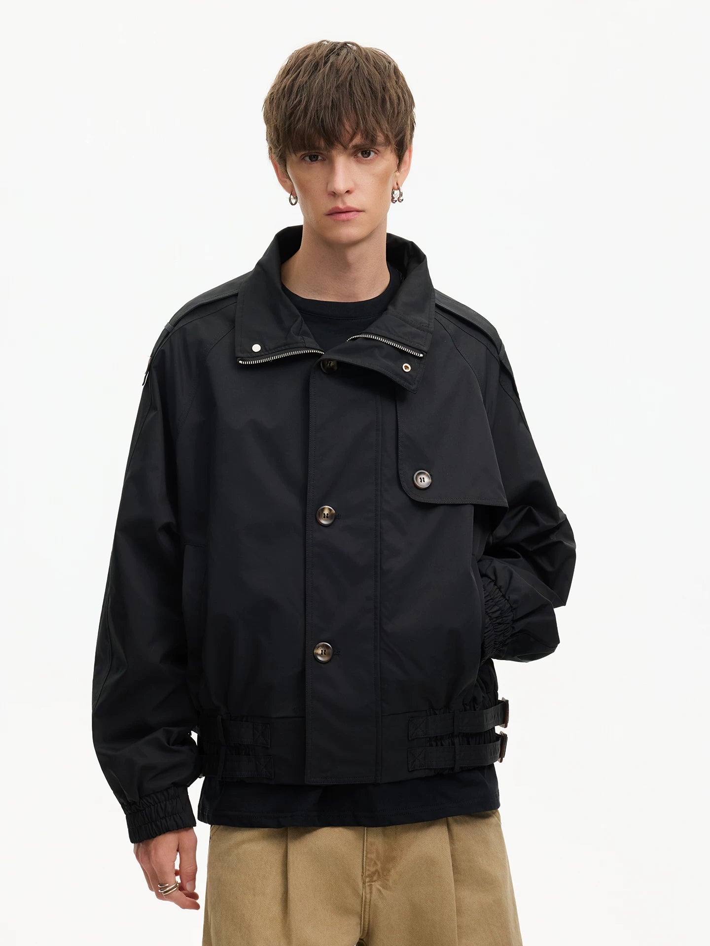 Cinch-Hem Windbreaker Jacket