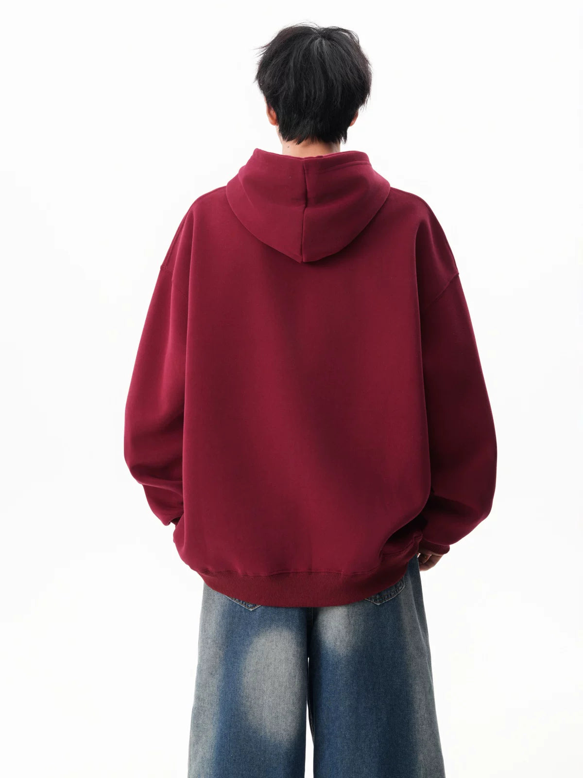 Noir Minimal Drop‑Shoulder Hoodie