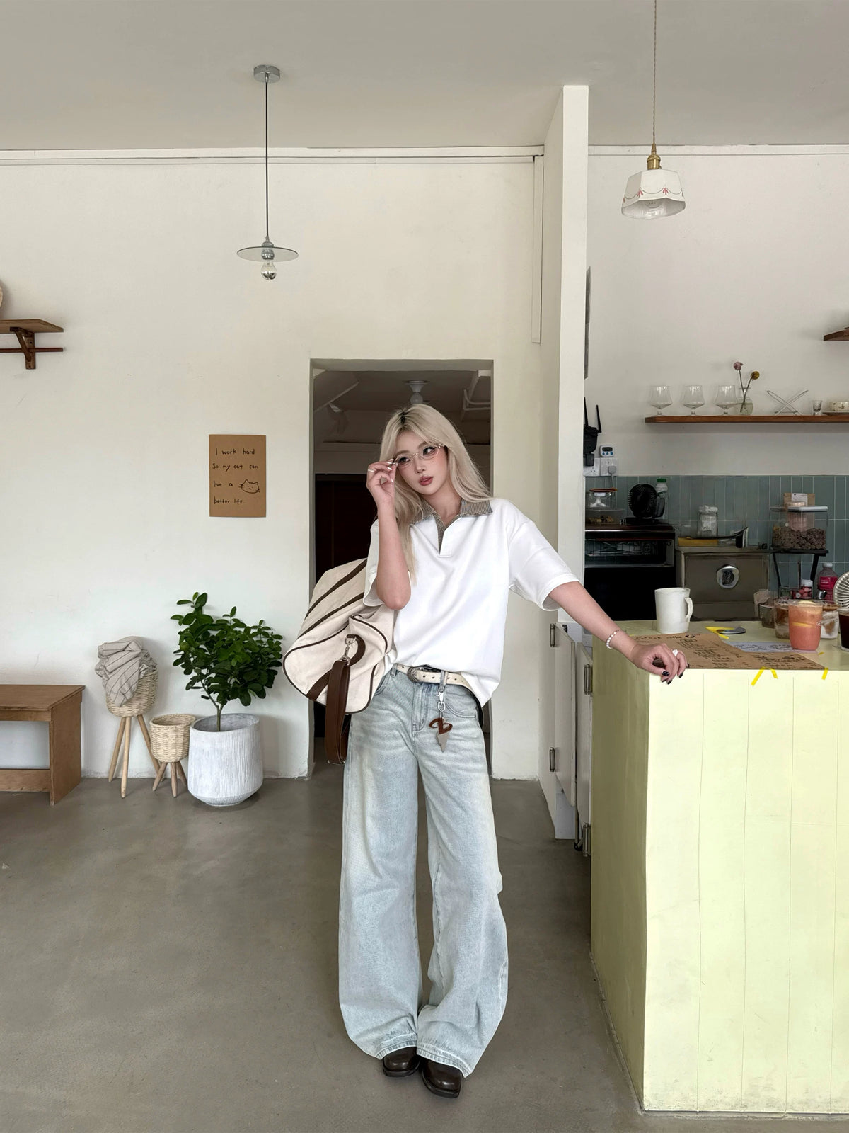 Frostfade Wide-Leg Denim Jeans