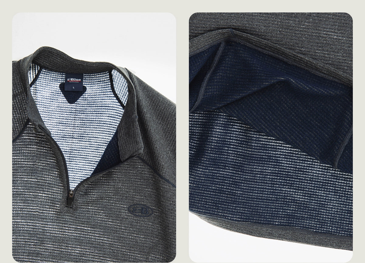 Wool Thermal Stand-Collar T-shirt