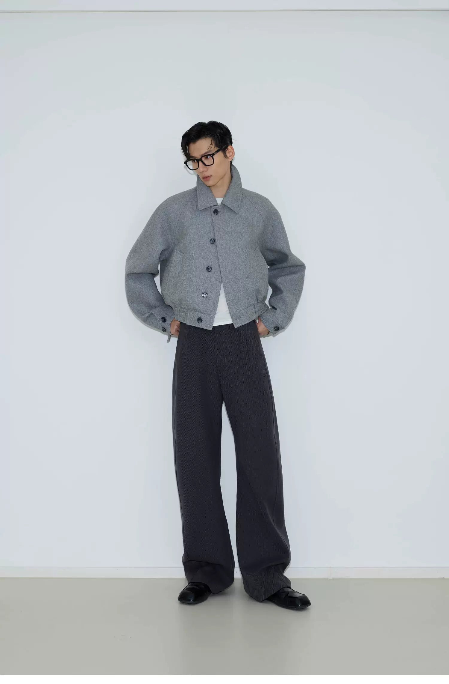 Granite Loft Cropped Wool Blouson