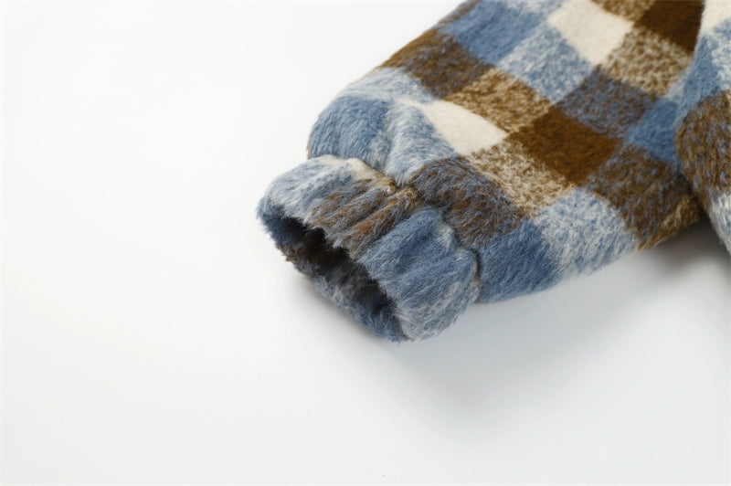 Monochrome Plaid Oversized Shacket