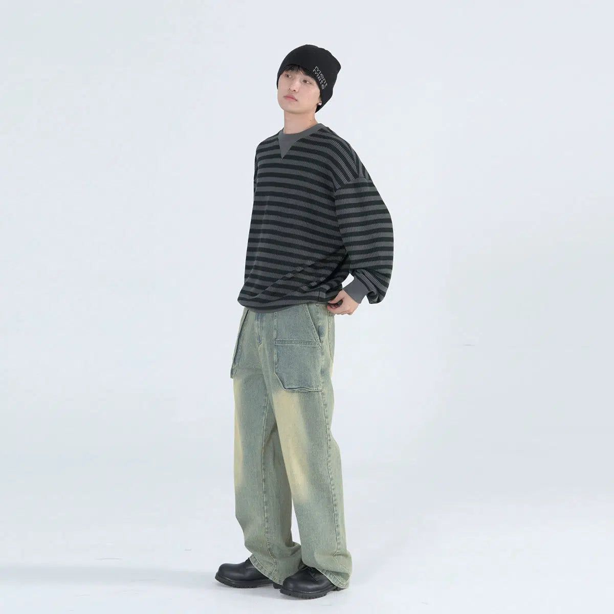 Comfy Striped Casual Sweater - chiclara