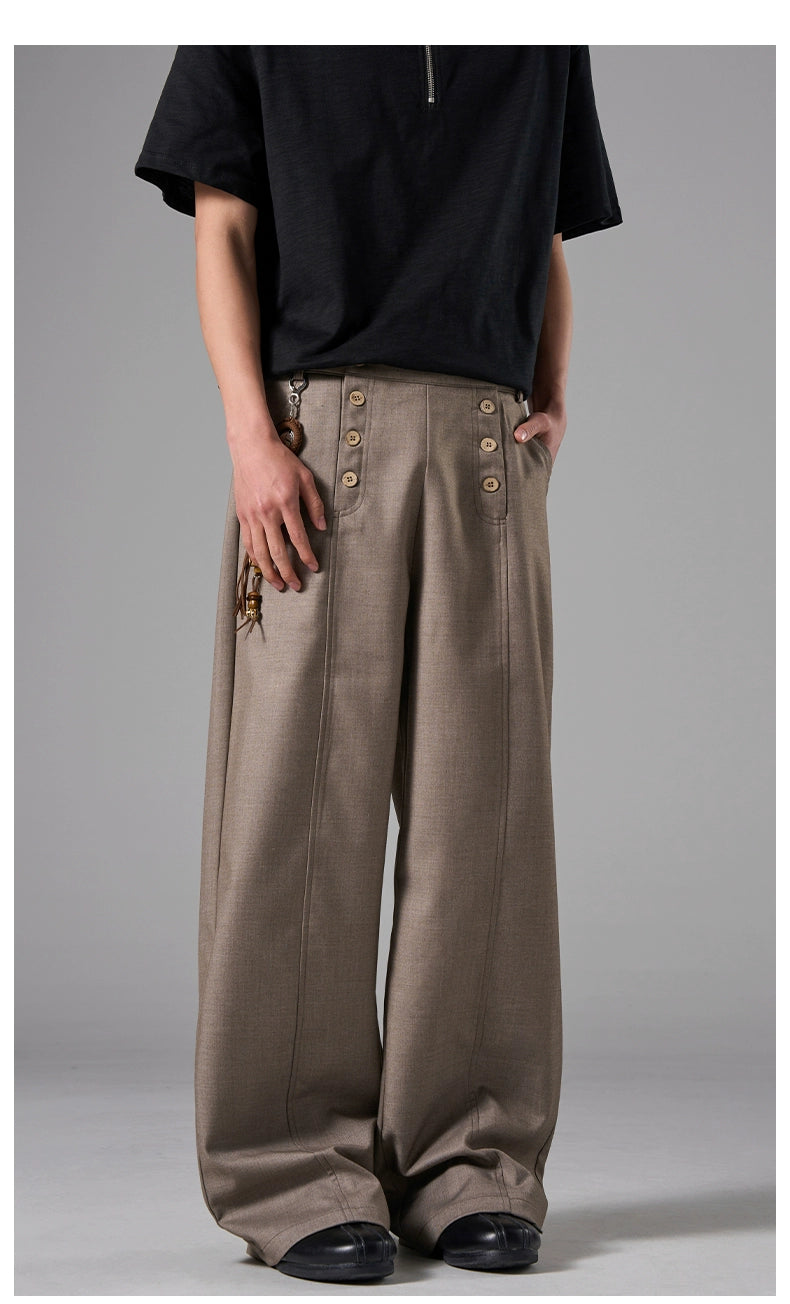 Harbor Brigade Button Wide Trousers