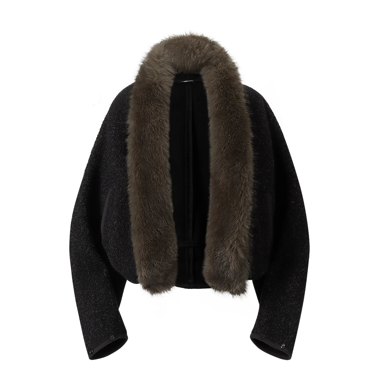 Boucle Fur Collar Jacket