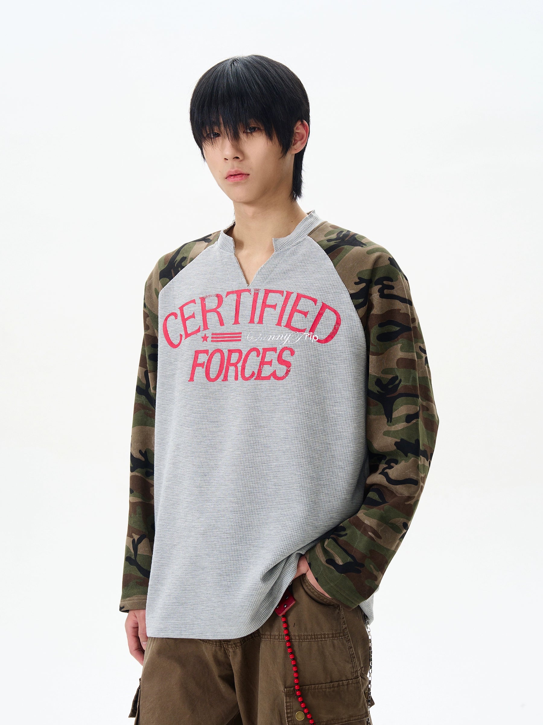 Camo Forces Varsity Henley