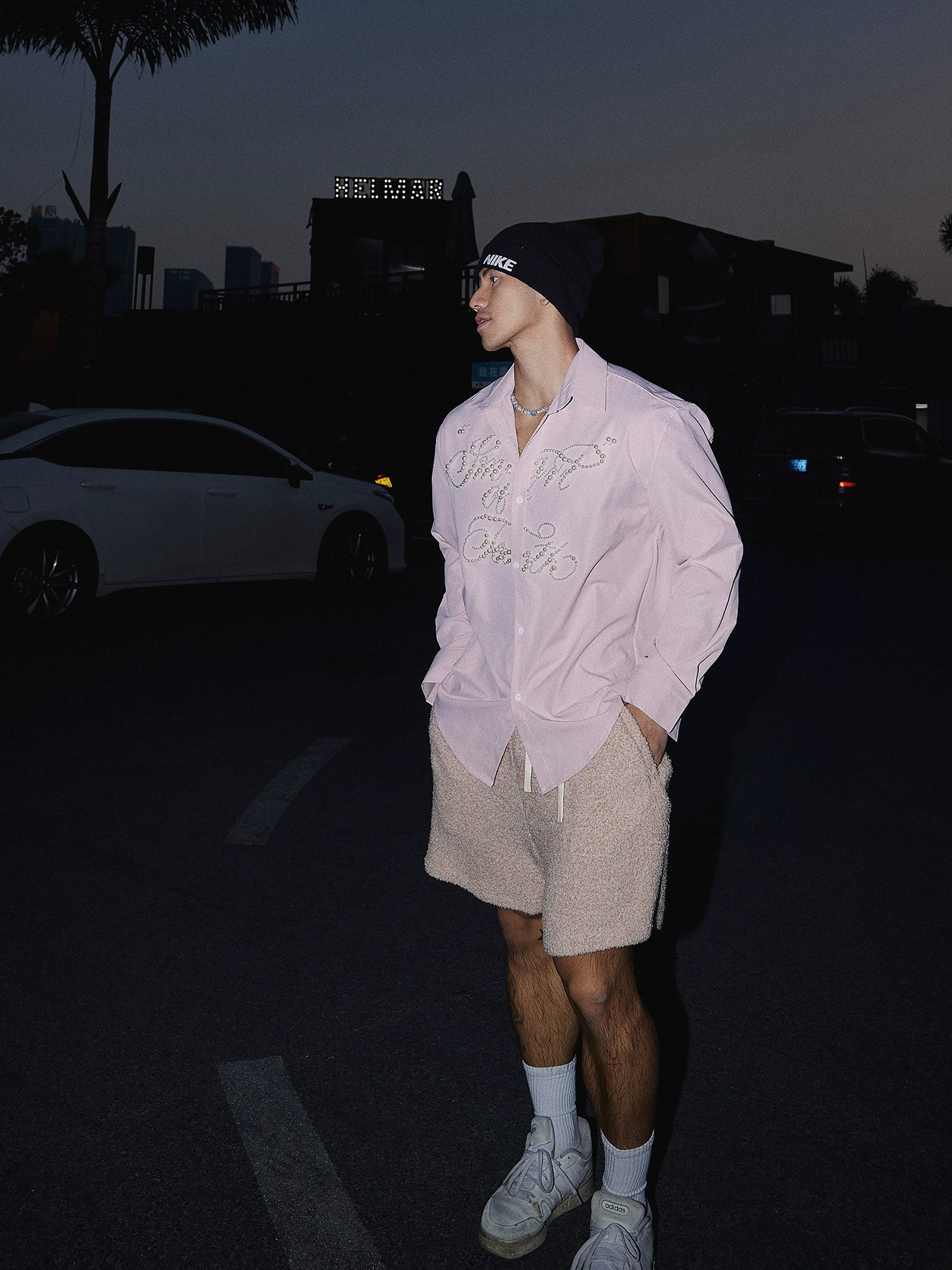 Pearl Script Embellished Shirt