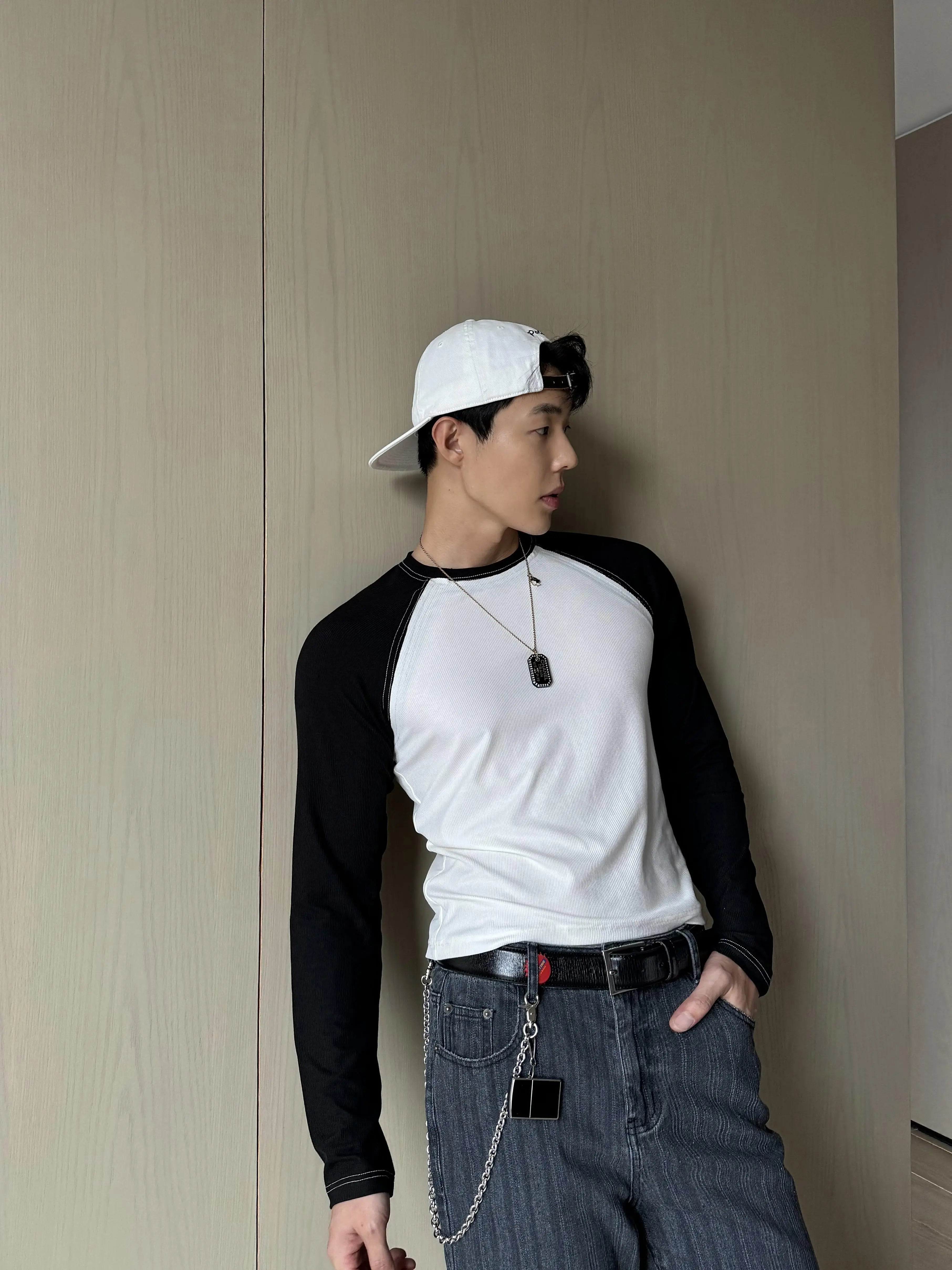 Two-Tone Baseball Raglan Long Sleeve Shirt