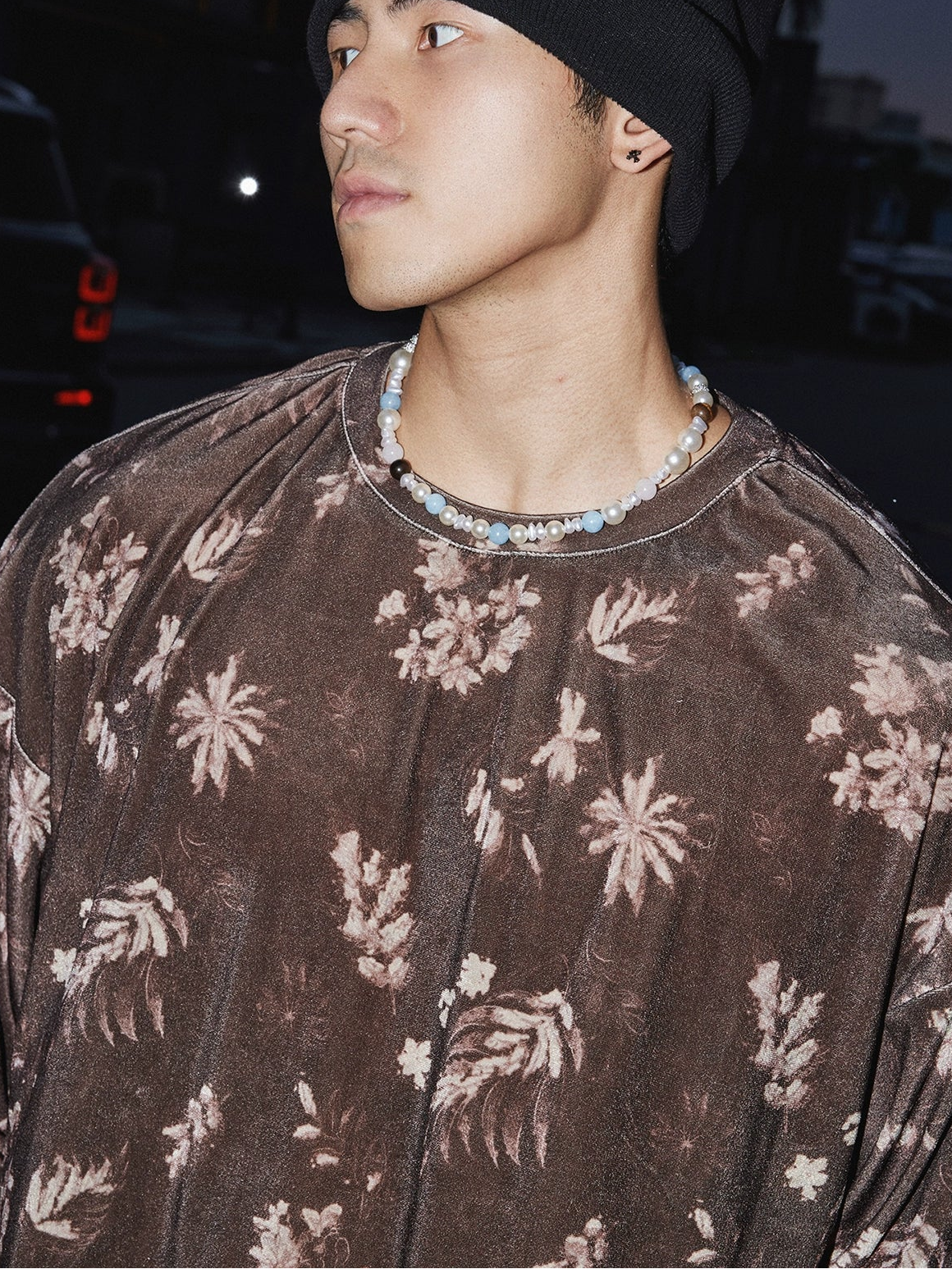 Stone Wash Velvet Long Sleeve Tee