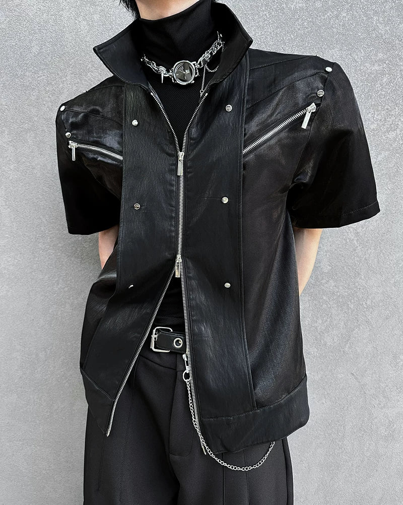 Midnight Vortex Moto Shirt