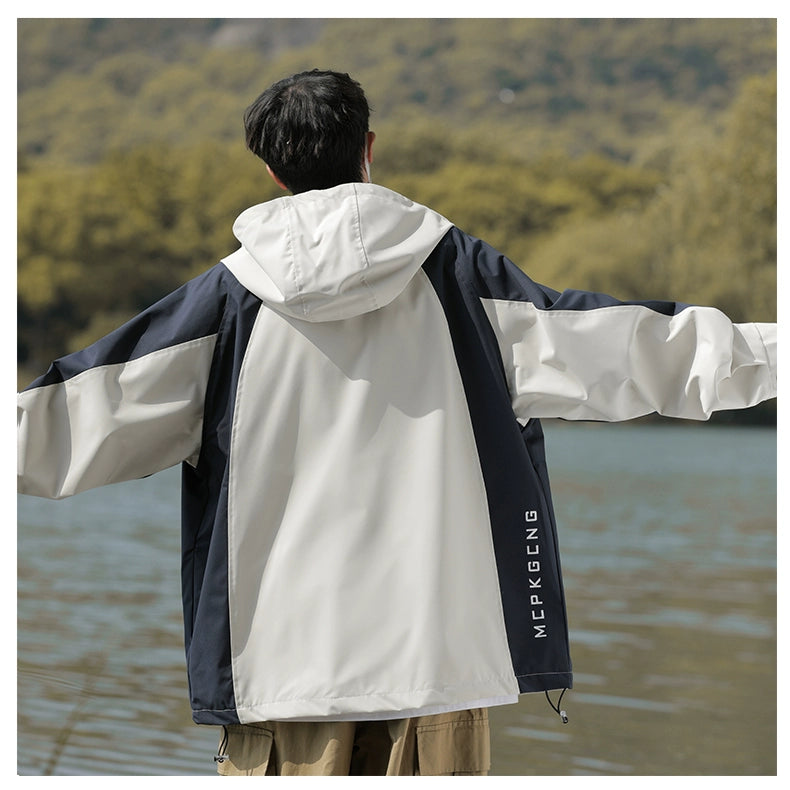 Colorblock Windproof Outdoor Jacket