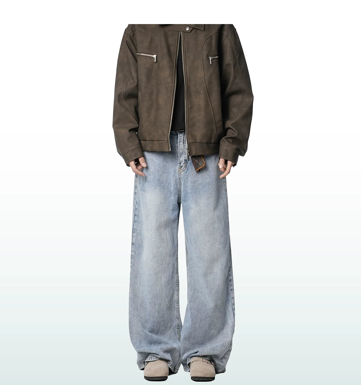 Harbor Fade Wide-Leg Jeans