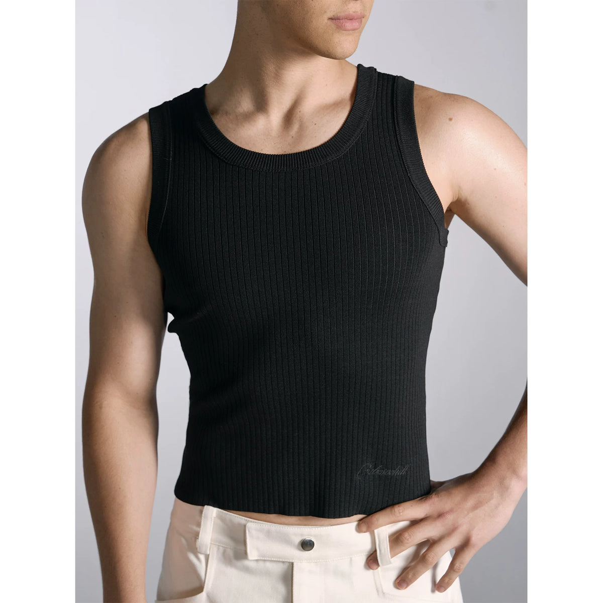 Silverline Ribbed Knit Tank Top
