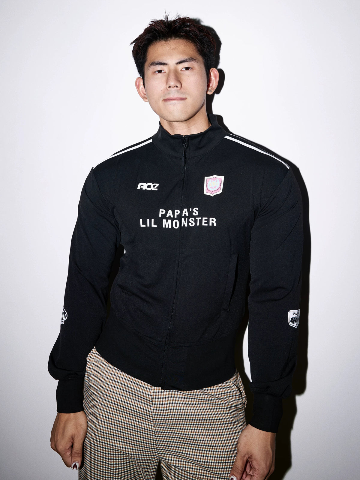 Athletic Stripe Zip-Up Track Jacket