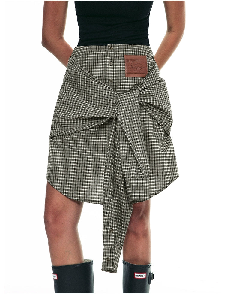 Gingham Check Button-Down Shirt