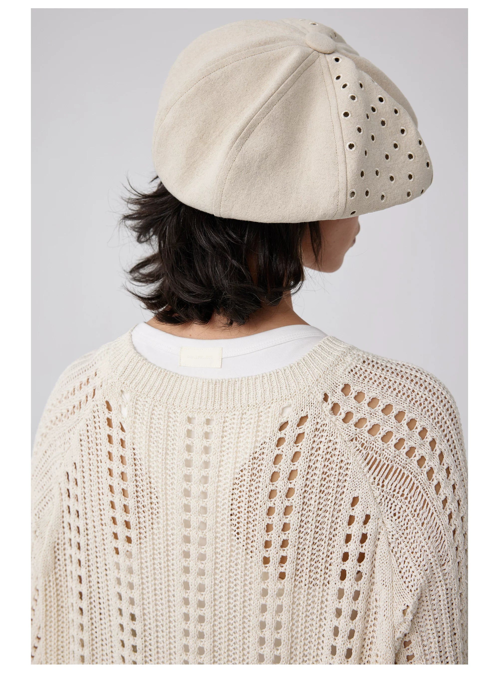 Open-Knit Short-Sleeve T-Shirt