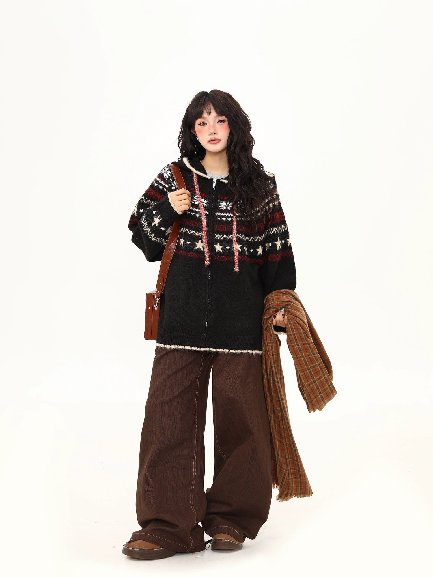 Midnight Constellation Knit Zip Hoodie