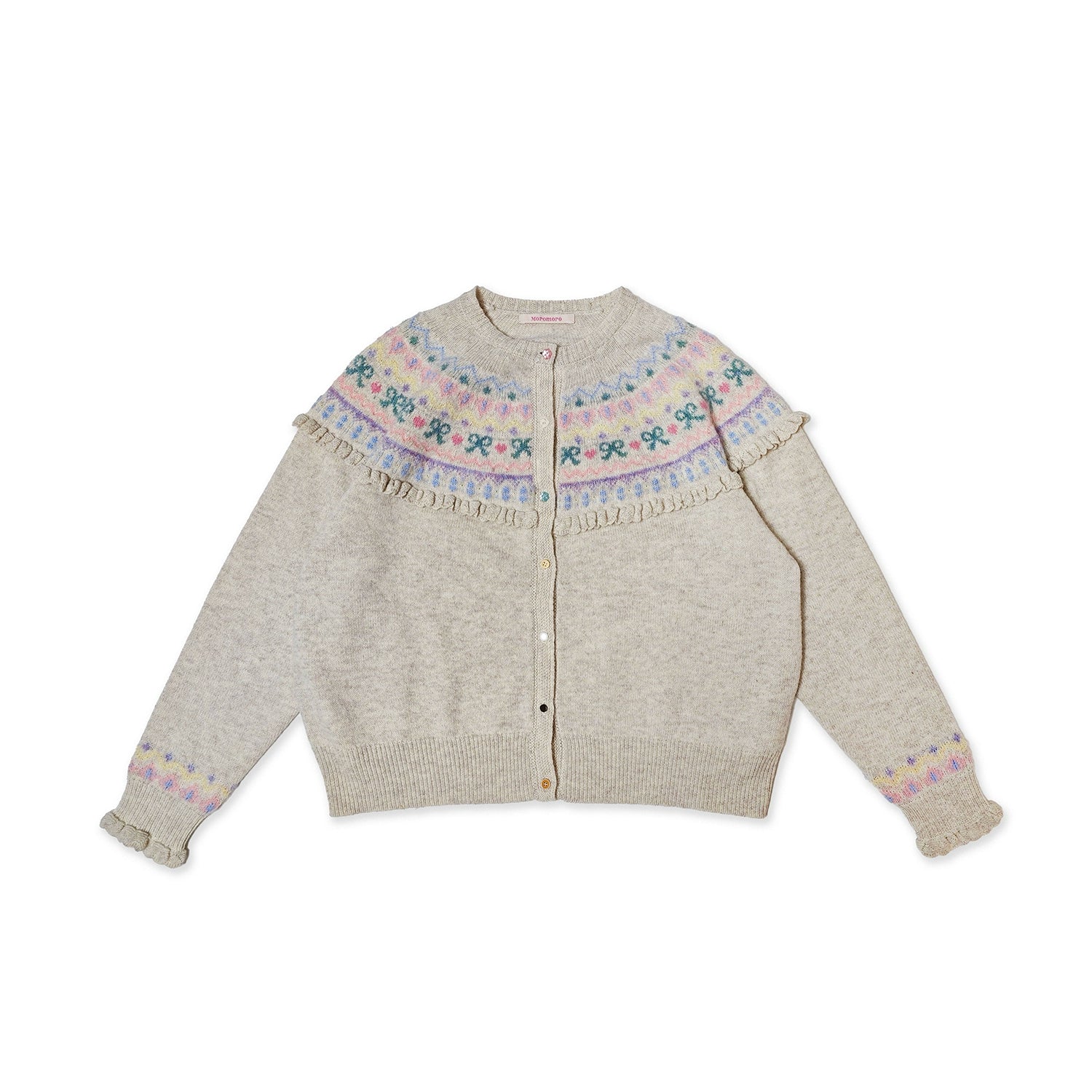 Vintage Fringe Fairisle Crochet Cardigan - chiclara