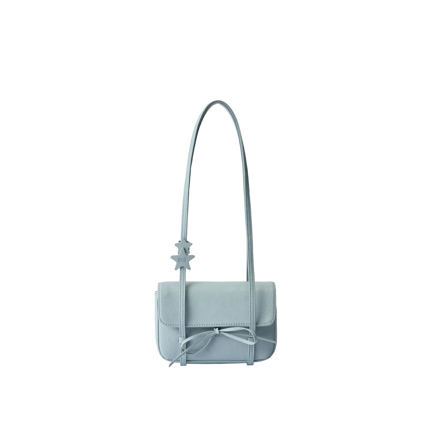 Bow-Tie Pillow Shoulder Bag - Haze Blue