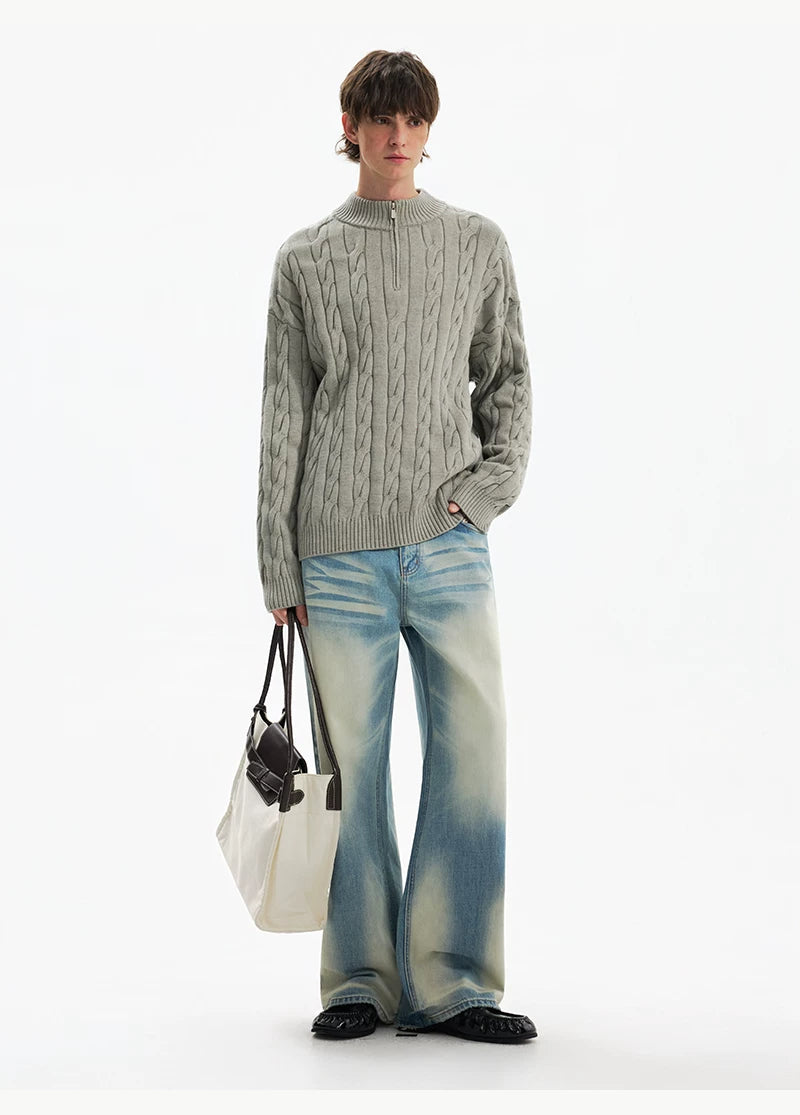 Stonebraid Half-Zip Knit