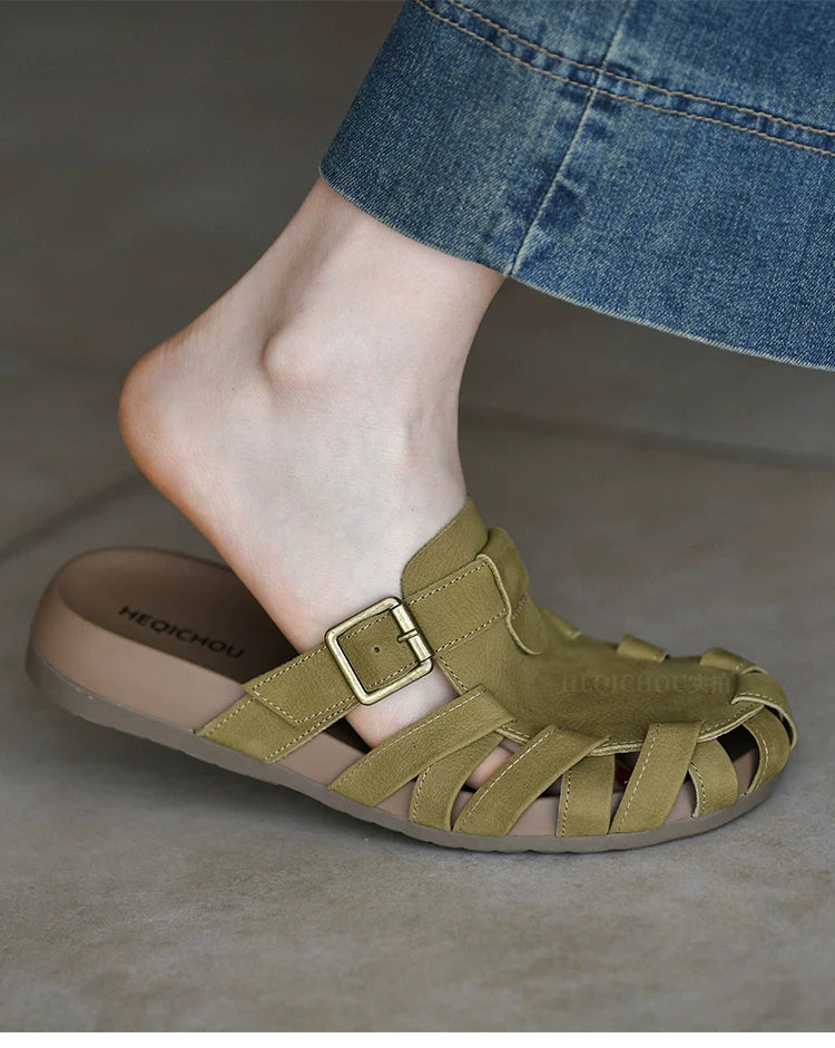 Elowen Woven Buckle Slingback Sandals