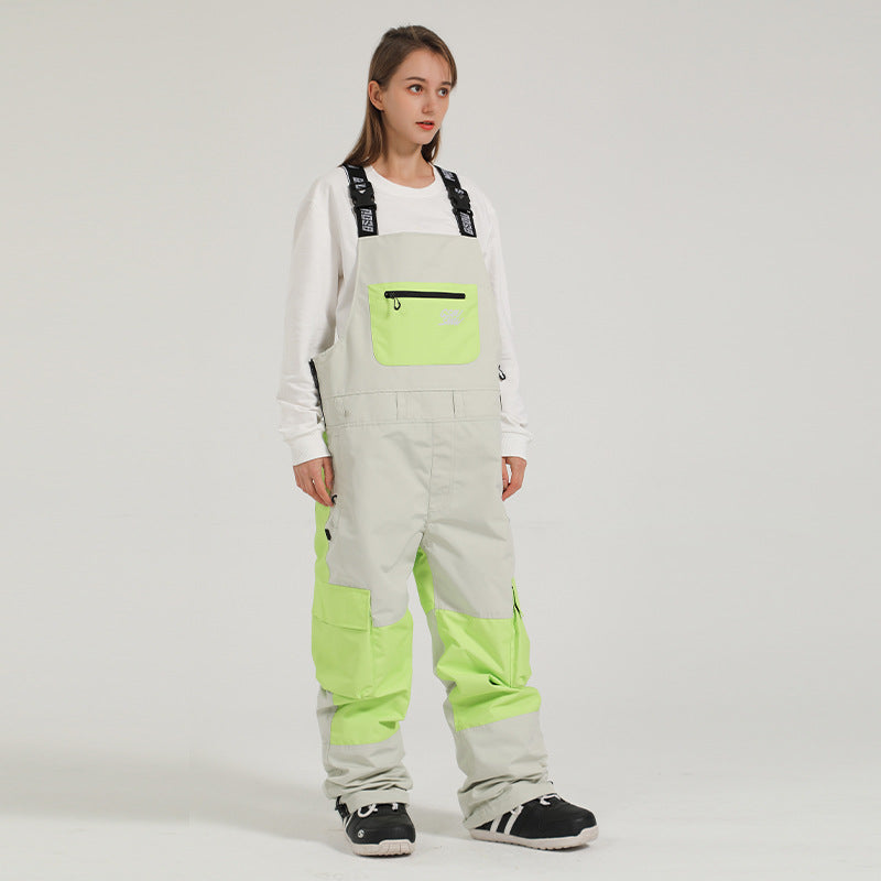 Contrast Crest Bib Snow Pants