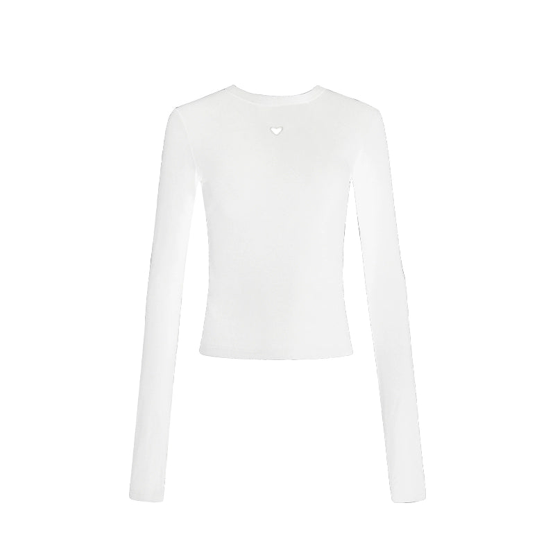 Heart-Stitch Slim Basic Tee