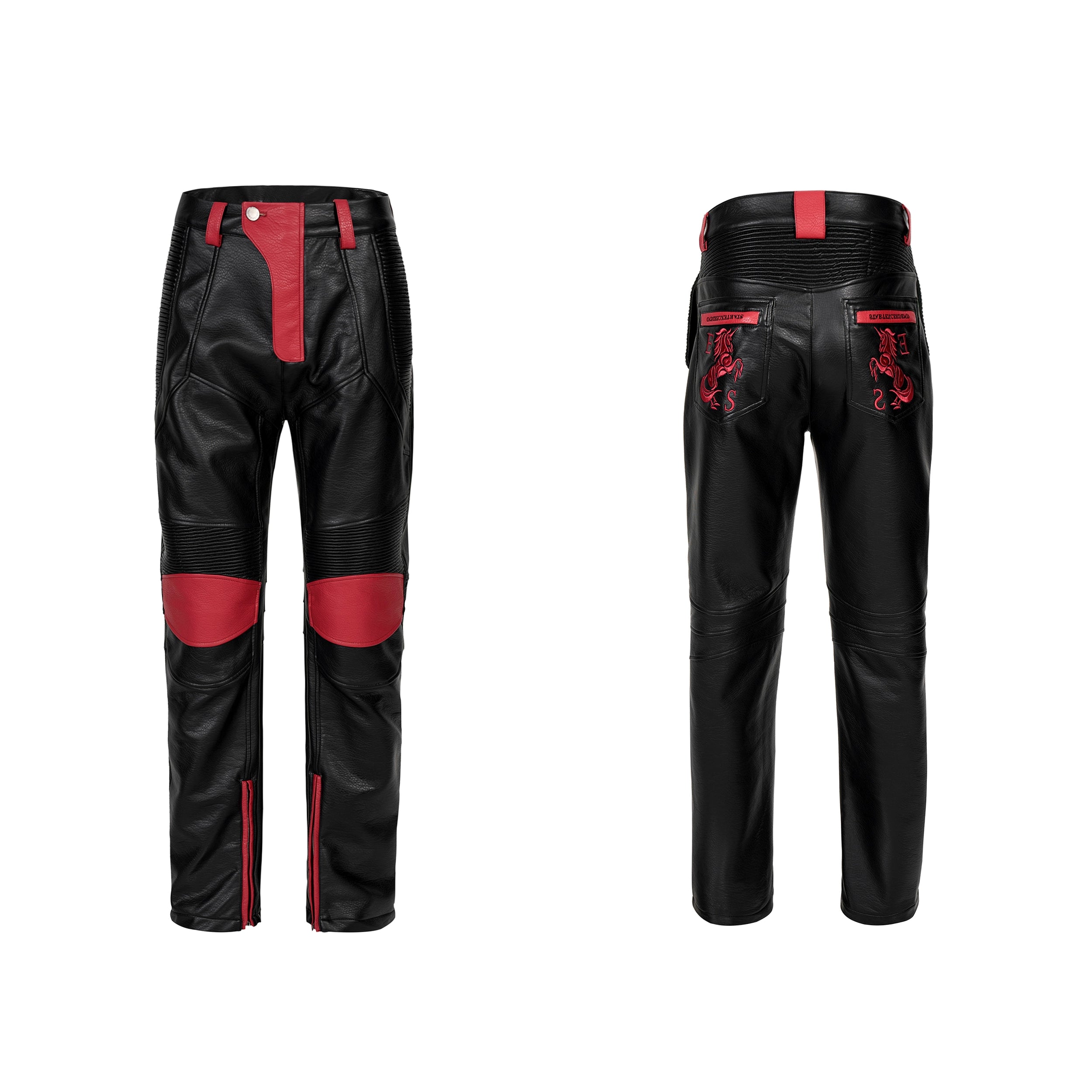Inferno Crest Leather Moto Pants